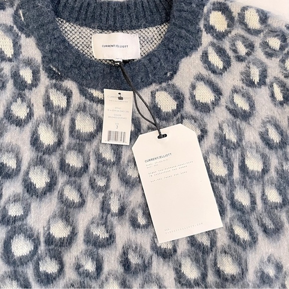 CURRENT Elliot‎ Cali Sweater Brushed Leopard Animal Print Large/3 - Picture 5 of 9